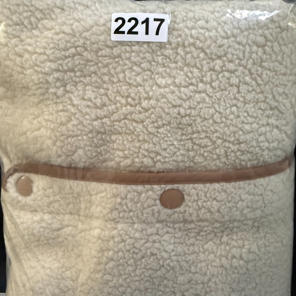 J Crew Vintage Fleece Polartec Jacket Snap Button Cream Brown Womens Small #2217 - Picture 10 of 10